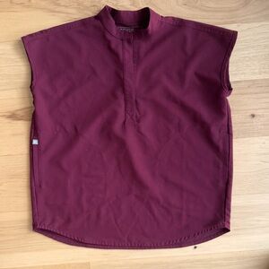 FIGS Burgundy Rafaela Scrub Top Size XXS